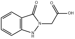 (3-オキソ-1,3-ジヒドロ-2H-インダゾール-2-イル)酢酸 化学構造式