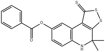 4,4-Dimethyl-1-thioxo-4,5-dihydro-1H-[1,2]-dithiolo[3,4-c]quinolin-8-yl benzoate Structure