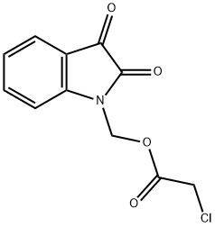 (2,3-二氧代-2,3-二氢-1H-吲哚-1-基)氯乙酸甲酯 结构式