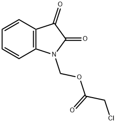 (2,3-二氧代-2,3-二氢-1H-吲哚-1-基)氯乙酸甲酯,40693-49-0,结构式