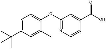 2-(4-叔丁基-2-甲基苯氧基)异烟酸, 1098377-38-8, 结构式