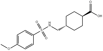 反式-4-({[(4-甲氧苯基)磺酰基]氨基}甲基)环己烷羧酸, 1212395-78-2, 结构式