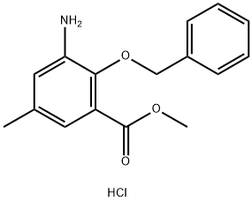 Methyl 3-amino-2-(benzyloxy)-5-methylbenzoate hydrochloride Structure