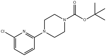 4-(6-氯吡啶-2-基)哌嗪-1-羧酸盐叔丁酯 结构式