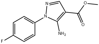 Methyl 5-amino-1-(4-fluorophenyl)-1H-pyrazole-4-carboxylate Struktur