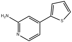 4-チエン-2-イルピリジン-2-アミン 化学構造式