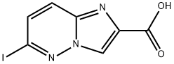 6-ヨードイミダゾ[1,2-B]ピリダジン-2-カルボン酸 化学構造式