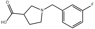 1-(3-FLUOROBENZYL)PYRROLIDINE-3-CARBOXYLICACID Struktur