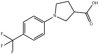 1-[4-(TRIFLUOROMETHYL)PHENYL]PYRROLIDINE-3-CARBOXYLICACID 结构式