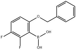 2,3-ジフルオロ-6-ベンジルオキシフェニルボロン酸 化学構造式