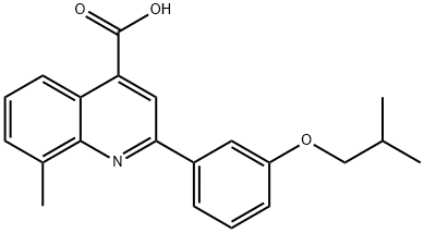 2-(3-ISOBUTOXYPHENYL)-8-METHYLQUINOLINE-4-CARBOXYLIC ACID Structure