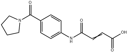 (E)-4-オキソ-4-[4-(1-ピロリジニルカルボニル)アニリノ]-2-ブテン酸 化学構造式