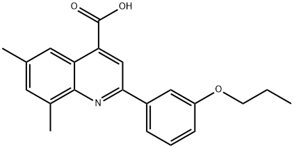 6,8-DIMETHYL-2-(3-PROPOXYPHENYL)QUINOLINE-4-CARBOXYLIC ACID Structure