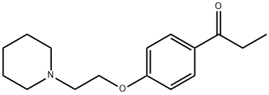 1-[4-(2-ピペリジン-1-イルエトキシ)フェニル]プロパン-1-オン 化学構造式