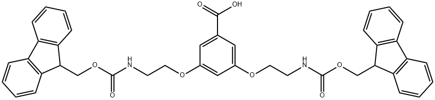3,5-ビス[2-(FMOC-アミノ)エトキシ]安息香酸 化学構造式