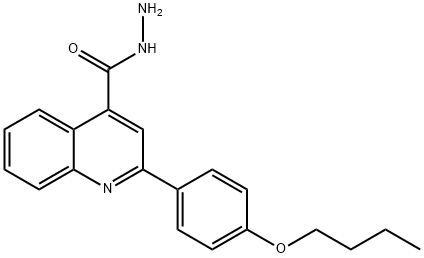 2-(4-丁氧基-苯基)-喹啉-4-甲酰肼, 51842-80-9, 结构式