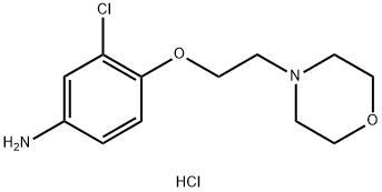 3-クロロ-4-[2-(4-モルホリニル)エトキシ]フェニルアミン二塩酸塩 化学構造式