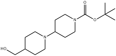 1'-(TERT-ブチルトキシカルボニル)-1,4'-ビピペリジン-4-メタノール 化学構造式