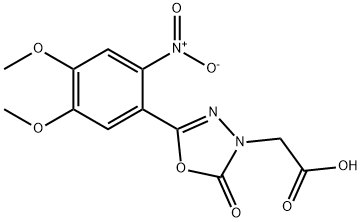 [5-(4,5-dimethoxy-2-nitrophenyl)-2-oxo-1,3,4-oxadiazol-3(2h)-yl]acetic acid Structure