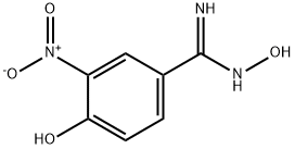 N',4-dihydroxy-3-nitrobenzenecarboximidamide Struktur