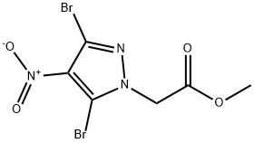 methyl 2-(3,5-dibromo-4-nitro-1H-pyrazol-1-yl)acetate Structure
