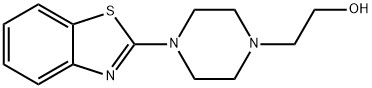 2-[4-(1,3-ベンゾチアゾール-2-イル)ピペラジノ]-1-エタノール 化学構造式