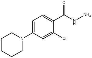 2-chloro-4-piperidinobenzenecarbohydrazide 化学構造式