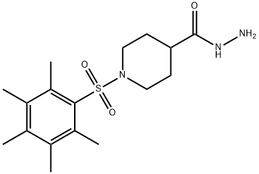 1-(2,3,4,5,6-五甲基苯基)磺酰基-4-哌啶卡巴肼 结构式