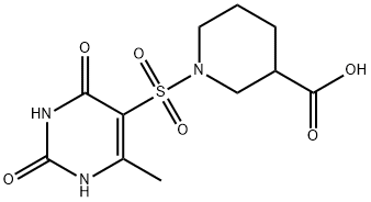 1-[(6-Methyl-2,4-dioxo-1,2,3,4-tetrahydropyrimidin-5-yl)sulfonyl]piperidine-3-car Struktur