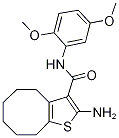2-Amino-N-(2,5-dimethoxyphenyl)-4,5,6,7,8,9-hexahydrocycloocta[b]thiophene-3-carb Struktur