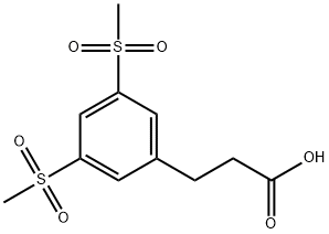 3-(3,5-Bis-methanesulfonyl-phenyl)propionic acid Structure