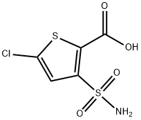 3-(Aminosulfonyl)-5-chlorothiophene-2-carboxylic acid Struktur