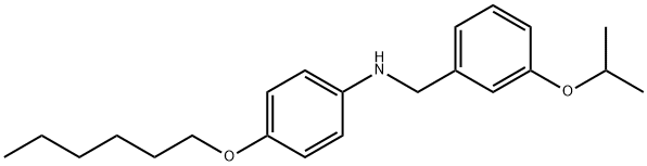 4-(Hexyloxy)-N-(3-isopropoxybenzyl)aniline 结构式