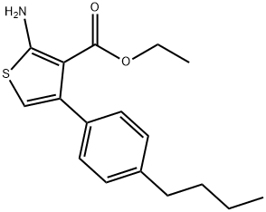 Ethyl 2-amino-4-(4-butylphenyl)thiophene-3-carboxylate Struktur