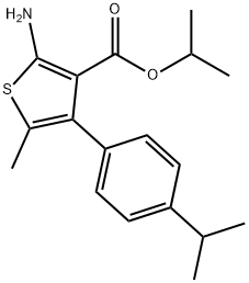 Isopropyl 2-amino-4-(4-isopropylphenyl)-5-methylthiophene-3-carboxylate Struktur