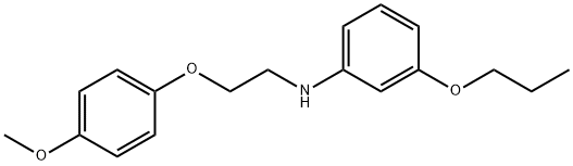 N-[2-(4-メトキシフェノキシ)エチル]-3-プロポキシアニリン 化学構造式