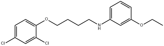 N-[4-(2,4-ジクロロフェノキシ)ブチル]-3-エトキシアニリン 化学構造式
