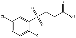 3-[(2,5-ジクロロフェニル)スルホニル]プロパン酸 化学構造式
