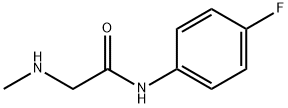 N-(4-フルオロフェニル)-2-(メチルアミノ)アセトアミド 化学構造式