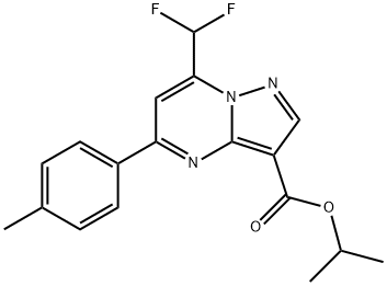 isopropyl 7-(difluoromethyl)-5-(4-methylphenyl)pyrazolo[1,5-a]pyrimidine-3-carboxylate Structure