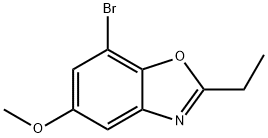 7-ブロモ-2-エチル-1,3-ベンゾキサゾール-5-イルメチルエーテル 化学構造式