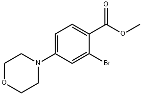 2-ブロモ-4-モルホリノベンゼンカルボン酸メチル 化学構造式