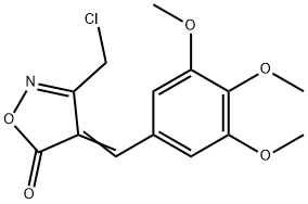 (4E)-3-(chloromethyl)-4-(3,4,5-trimethoxybenzylidene)isoxazol-5(4H)-one Structure