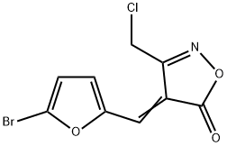 (4E)-4-[(5-bromo-2-furyl)methylene]-3-(chloromethyl)isoxazol-5(4H)-one Structure