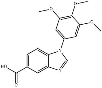 1-(3,4,5-trimethoxyphenyl)-1H-benzimidazole-5-carboxylic acid Structure