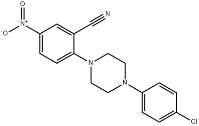 2-[4-(4-chlorophenyl)piperazin-1-yl]-5-nitrobenzonitrile Structure