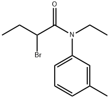 2-bromo-N-ethyl-N-(3-methylphenyl)butanamide Struktur