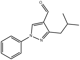 3-isobutyl-1-phenyl-1H-pyrazole-4-carbaldehyde Structure