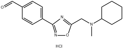 4-(5-{[シクロヘキシル(メチル)アミノ]メチル}-1,2,4-オキサジアゾール-3-イル)ベンズアルデヒド塩酸塩 化学構造式