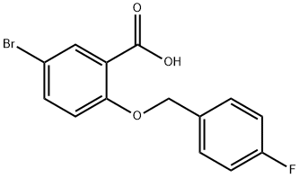 5-bromo-2-[(4-fluorobenzyl)oxy]benzoic acid Structure